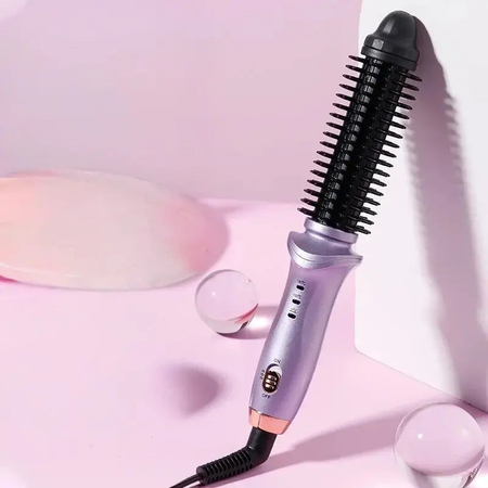 2 in 1 hair comb and styler, portable curling and straightening tool