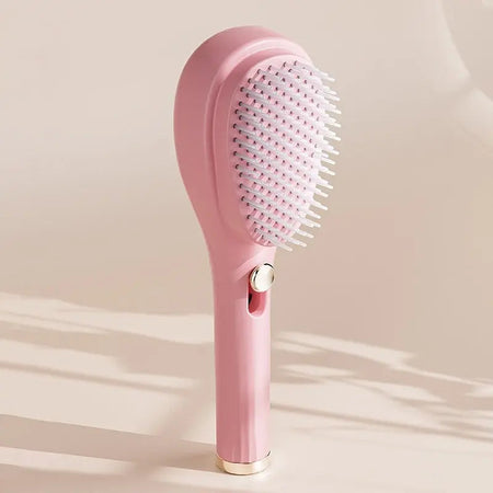 Telescopic comb for automatic hair cleaning and anti-static care.