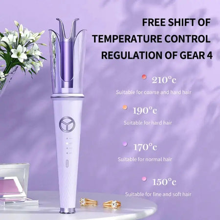 Hair Curling Auto Rotating Queen with temperature control for various hair types.