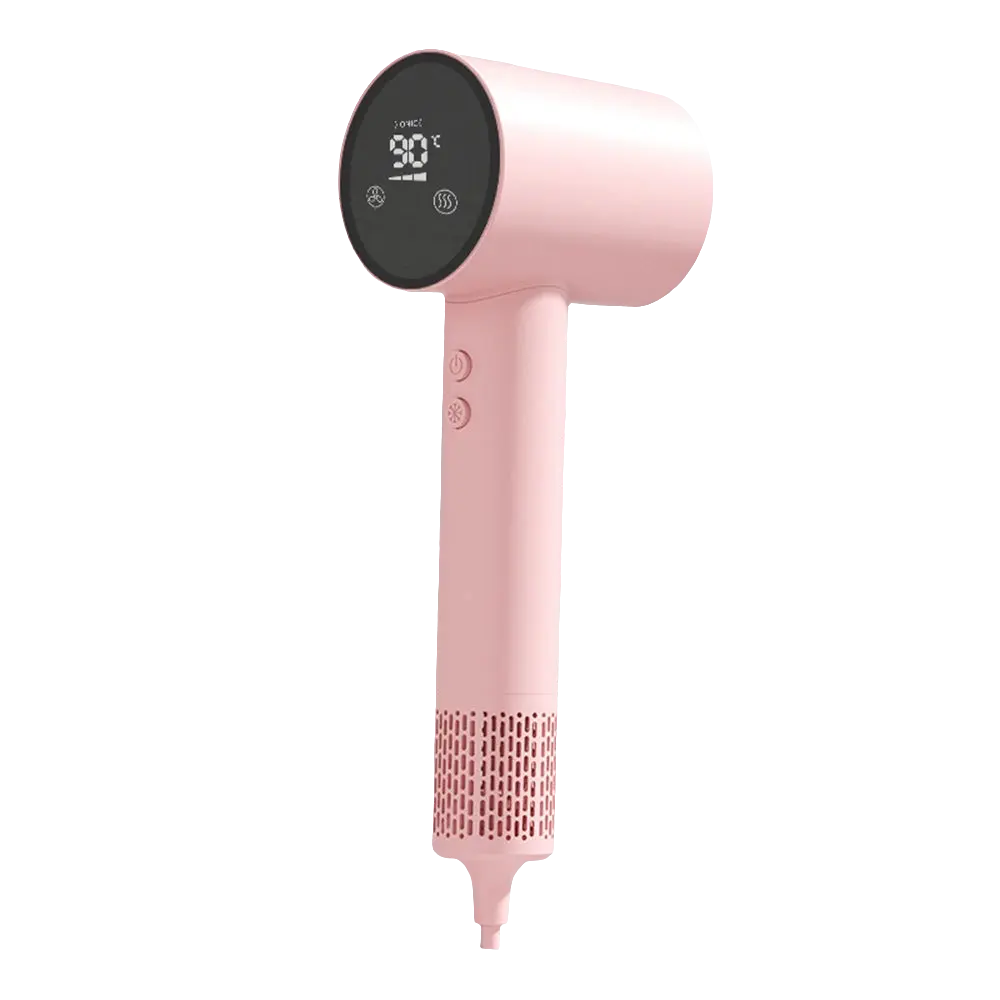 2024 Professional Negative Ions Hair Dryer with LED Display and High-Speed Motor