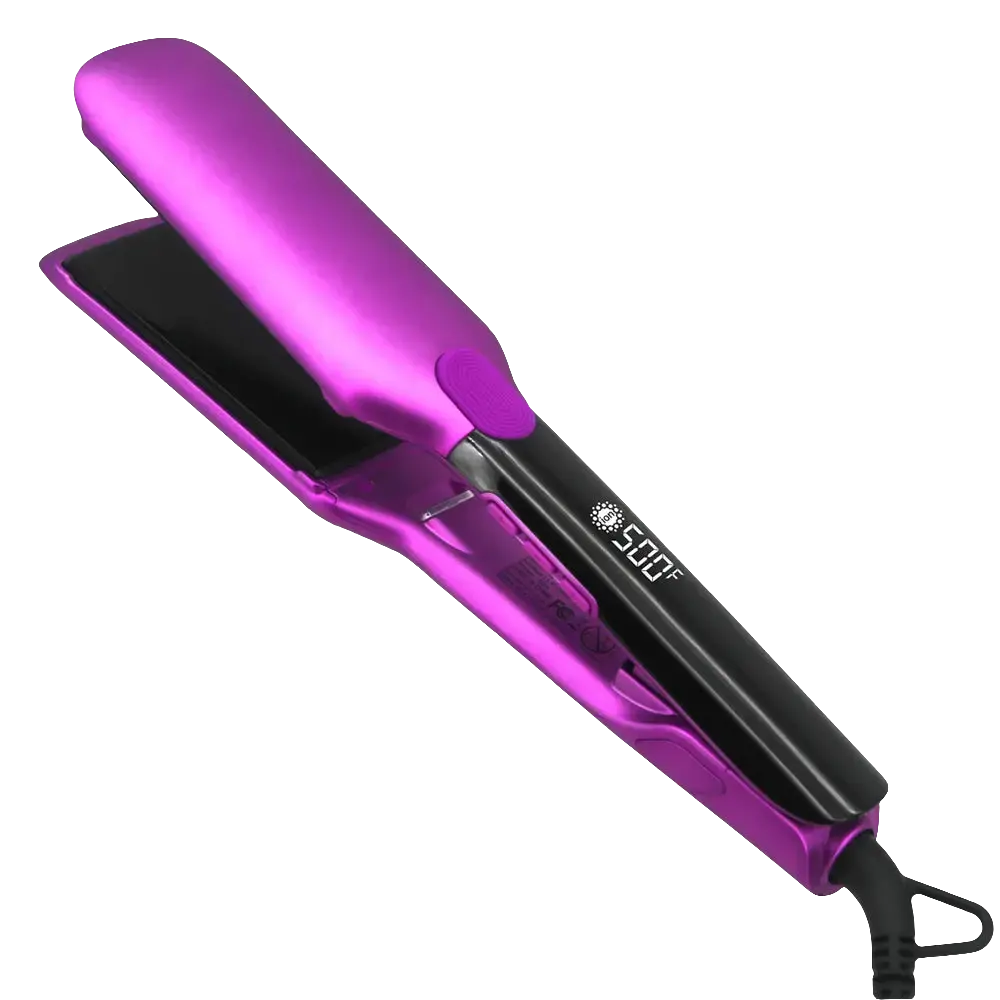 Pro Hair Straightener 500F Plasma in purple with digital display