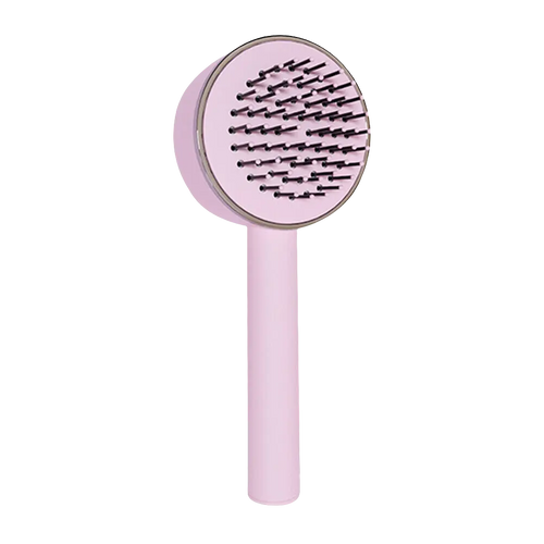 self-cleaning hair brush with 3D air cushion and ergonomic handle