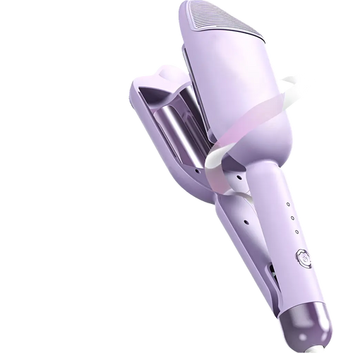 Purple Kitty Curling Iron for stylish wavy hairstyles.